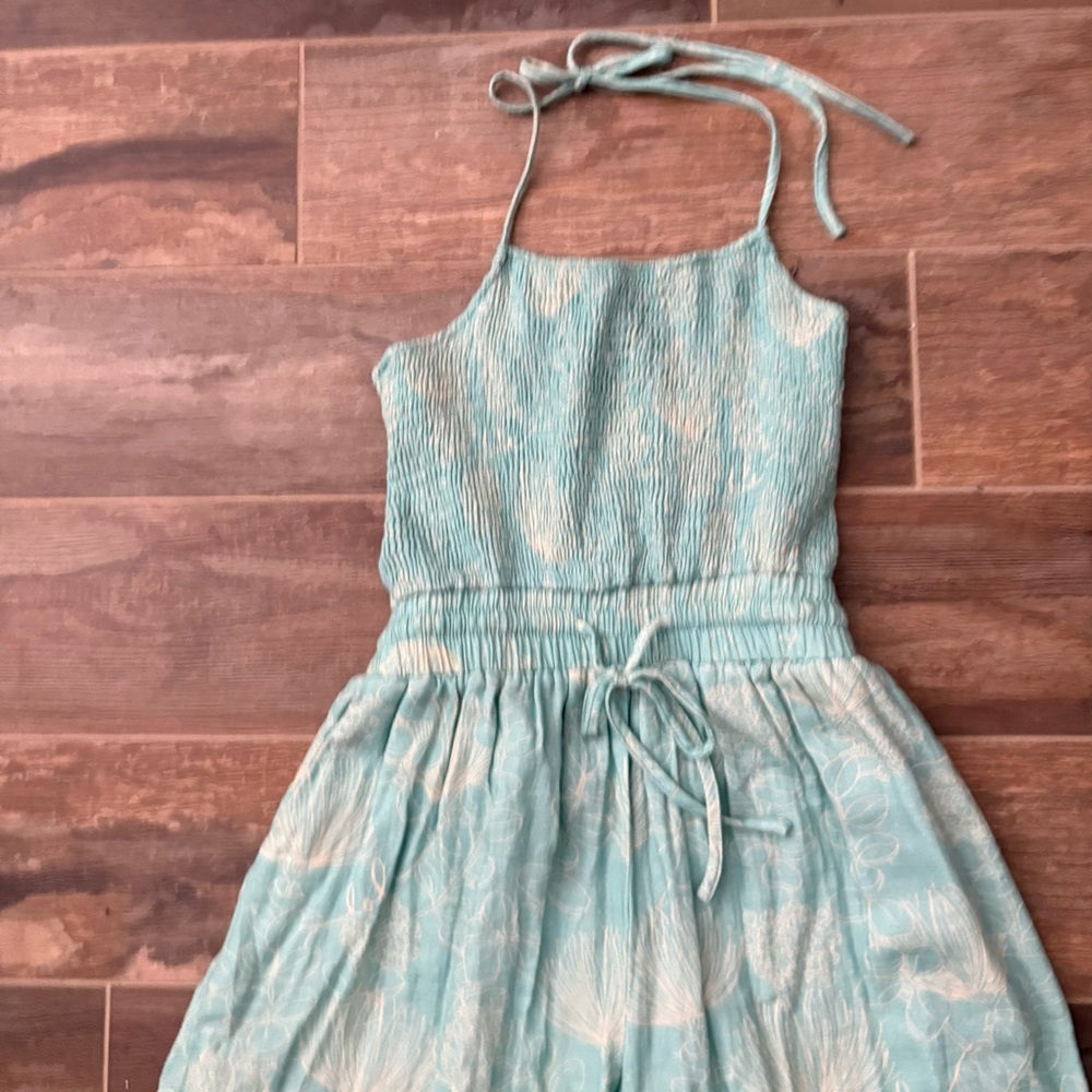 Simply Sisters By Lola Miller Halter Romper Hawaiian Floral Medium New - Picture 2 of 12